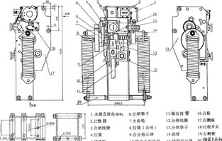斷路器不能合閘是常見故障之一，遇到此故障，可對照控制接線圖(圖1)從幾個主要故障點來檢查。首先檢查控制保險1FU、2FU和合閘熔斷器3FU、4FU，然后檢查轉(zhuǎn)換開關(guān)SA⑤—⑧觸點在合閘位置時是否通，斷路器輔助觸點QF·1是否通，檢查合閘接觸器Q線圈和合閘線圈r1是否燒壞，最后再分析機械方面的故障。下面我就維修中遇到的幾種常見故障做以剖析。